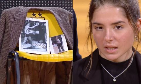 Ρίγη συγκίνησης πριν το τζάμπολ του Άρης - Ολυμπιακός: Η κόρη του Ιωαννίδη παρέλαβε βραβείο από τις δύο ομάδες