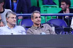 Ο Κυριάκος Μητσοτάκης στον τελικό του Τζόκοβιτς