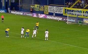 Ο Παναιτωλικός άνοιξε το σκορ κόντρα στην ΑΕΛ Novibet με το πέναλτι του Ενκολόλο