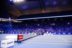 Ο κόσμος στις κερκίδες του ΟΑΚΑ για τον τελικό Τζόκοβιτς - Μουζέτι