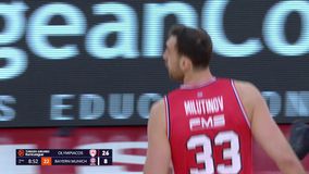 Nikola Milutinov With 12 Points Vs. Fc Bayern Munich