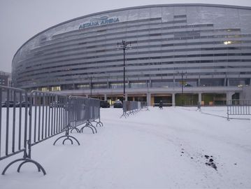 Καϊράτ Αλμάτι - Ολυμπιακός: Χιόνια και -7 στο Καζακστάν - Η ιδιαιτερότητα της Astana Arena (vid)