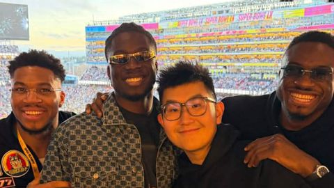 Ο Ρίτσαρντ Σιάο και τα αδέρφια Αντετοκούνμπο είδαν μαζί το Super Bowl (pic)