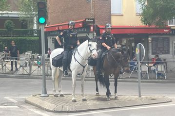 Στους δρόμους της Μαδρίτης η έφιππη αστυνομία πριν το Ράγιο - ΑΕΚ (pics)