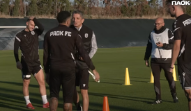 Το σπαρταριστό τετ α τετ Λουτσέσκου-Τάισον στην προπόνηση του ΠΑΟΚ (vid)