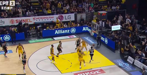 Το νικητήριο καλάθι του Μπράουν στο ΑΕΚ-ΠΑΟΚ 76-78 (vid)