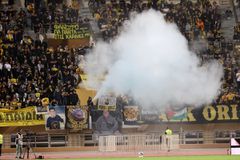 Η «κιτρινόμαυρη» εξέδρα στο ΟΦΗ-ΑΕΚ και η φωτογραφία του δολοφονηθέντα Μάριου (pics)