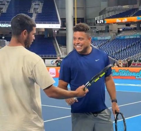 Συνάντηση γιγάντων στο Μαϊάμι-  Ο Αλκαράθ έπαιξε τένις με τον Ρονάλντο