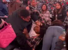 Απίστευτα σκηνικά στο Κλίπερς - Χοκς: Ξύλο στις κερκίδες και πτώση οπαδού από τα τρία μέτρα (vid)