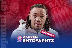 Ο Κάρσεν Έντουαρντς στο Sportal: «Δεν ξέρεις τι να περιμένεις από τον Ολυμπιακό - Απολαμβάνω την ατμόσφαιρα στο ΣΕΦ» (vid)