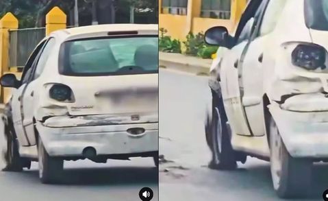 Ηράκλειο: Αυτοκίνητο-ερείπιο προκαλεί πανικό (+video)