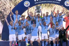 Η απονομή του τροπαίου του Champions League στη Μάντσεστερ Σίτι
