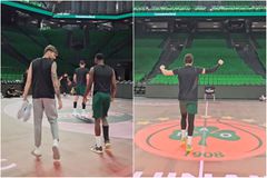 Το Glass floor μπήκε σε λειτουργία και οι παίκτες του Παναθηναϊκου δεν πίστευαν στα μάτια τους (vids)