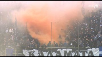 Κατάμεστο το γήπεδο της Καλαμάτας στο ντέρμπι με τον Πανιώνιο, παρά τη βροχή