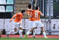 Ο ΟΦΗ των δέκα παικτών έκανε το 0-1 με κεφαλιά του Λαμπρόπουλου