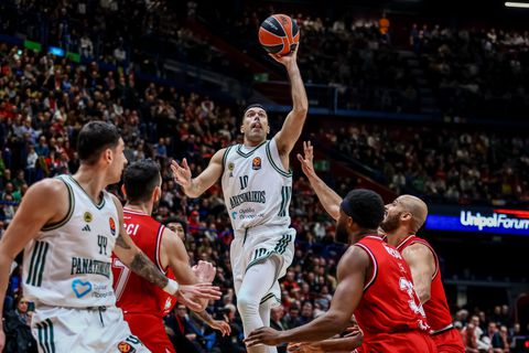 Αρμάνι και Μπρουκς «βύθισαν» τον Παναθηναϊκό στο Μιλάνο με καταιγισμό τριπόντων