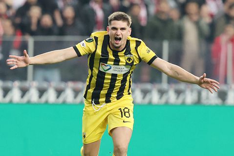 Η απίθανη γκολάρα του Μαρίν με απευθείας εκτέλεση φάουλ για το 1-1 της ΑΕΚ κόντρα στη Σάμσουνσπορ