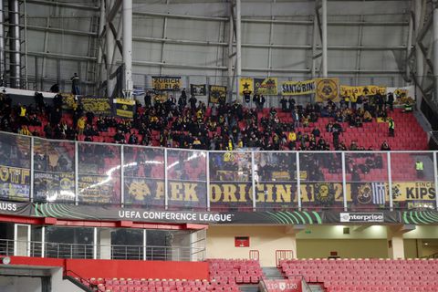 Οι οπαδοί της ΑΕΚ πήραν θέση στο γήπεδο της Σαμσουνσπόρ (vid)