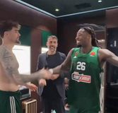 «Μπράβο Ματίας» και αποθέωση στα αποδυτήρια του Παναθηναϊκού μετά την νίκη επί της Ζαλγκίρις (vid)