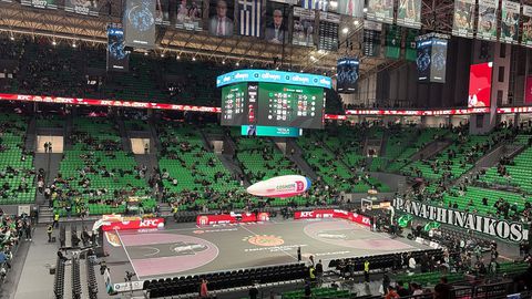 Έντονοι πανηγυρισμοί στο T-Center για το γκολ του Ταμπόρδα κόντρα στην Μπέτις (vid)