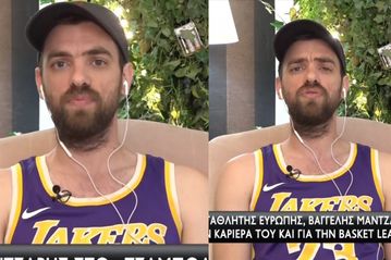 Με φανέλα Λέικερς ο Μάντζαρης σχολίασε το Ολυμπιακός - Παναθηναϊκός: «Άλλαξα κανάλι στο τελευταίο πεντάλεπτο - Δεν είχε ενδιαφέρον»