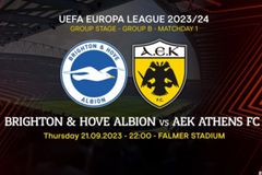Ξεκίνησε η προπώληση εισιτηρίων της ΑΕΚ για το ματς με την Μπράιτον στην Αγγλία