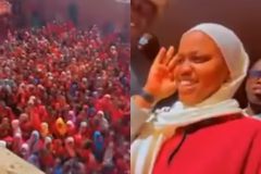 Η 18χρονη σύζυγος του Μανέ αποθεώθηκε στο σχολείο από τους συμμαθητές της μετά τον γάμο (vid)