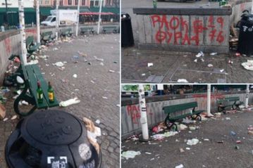 «Έτσι κατάντησαν οι οπαδοί του ΠΑΟΚ το ιστορικό κέντρο της Μπριζ» (pics)