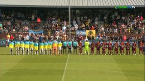 Η ανάκρουση των Εθνικών Ύμνων Ελλάδας και Ουκρανίας