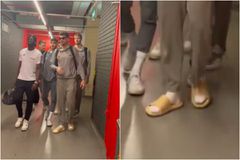 Μυθικός Χουάντσο, «έσκασε» με γυαλί ηλίου και παντόφλα στο ΣΕΦ (vid)