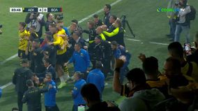 Το πάρτι στον πάγκο της ΑΕΚ άρχισε πριν τη λήξη του αγώνα