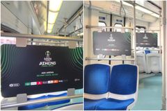 Τα Μέσα Μαζικής Μεταφοράς στην Αθήνα «ντύθηκαν» στα χρώματα του τελικού του Europa Conference League