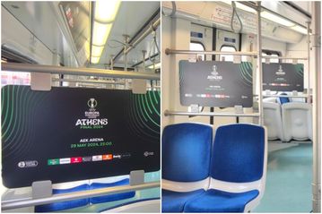 Τα Μέσα Μαζικής Μεταφοράς στην Αθήνα «ντύθηκαν» στα χρώματα του τελικού του Europa Conference League