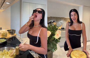 Η σύζυγος του Κριστιάνο Ρονάλντο μαγειρεύει και δίνει tip - Γυαλιά ηλίου για το καθάρισμα κρεμμυδιών (vid)