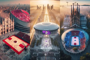 Γήπεδα από το μέλλον: Η τεχνητή νοημοσύνη έδωσε εκπληκτικές εικόνες για τις έδρες των ομάδων της Euroleague  (pics)