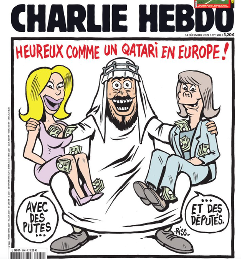 Χτύπησε ξανά το Charlie Hebdo με εξώφυλλο κόλαφο εναντίον του Κατάρ