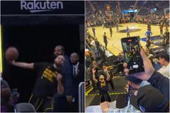 Το πιο... τρελό σουτ του Στέφεν Κάρι: Ευστόχησε από τη φυσούνα στην μπασκέτα που βρισκόταν 35 μέτρα μακριά (vid)