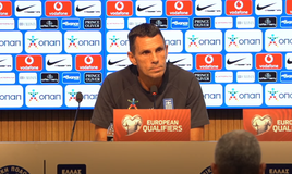 H συνέντευξη τύπου του Γκουστάβο Πογέτ πριν το Ελλάδα - Ιρλανδία