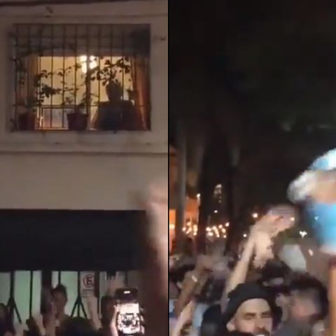 Οπαδοί της Αργεντινής τραγουδούσαν για τον Μέσι έξω από το σπίτι της γιαγιάς του (vid)