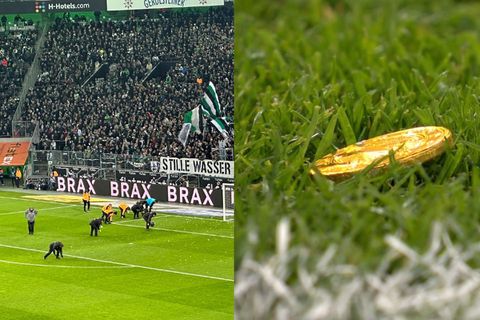 Οργή από τους οπαδούς της Γκλάντμπαχ για τον νέο επενδυτή στη Bundesliga: Διέκοψαν το ματς με τη Βέρντερ πετώντας σοκολατένια κέρματα