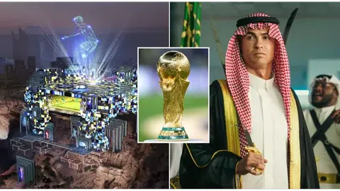 Αναδιπλούμενη οροφή, τοίχοι LED και πάνω στην κορυφή ενός βράχου: Το πιο φουτουριστικό γήπεδο του κόσμου το ετοιμάζει η Σαουδική Αραβία για το Παγκόσμιο Κύπελλο (vid)