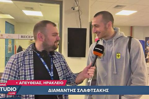 Ο Διαμαντής Σλαφτσάκης στο Sportal: «Είμαστε τυχεροί που έχουμε τον Τολιόπουλο»