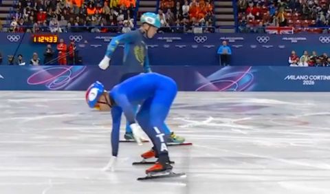 Το ακραίο photo finished Ιταλού αθλητή στους Χειμερινούς Ολυμπιακούς Αγώνες (vid)