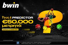 Final 4 Predictor με €50.000 μετρητά*; Παίζει στην bwin!