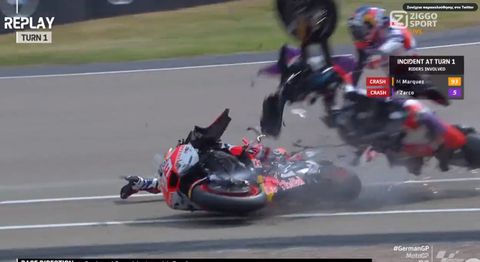 Τρομακτικό ατύχημα στο Moto GP - Κόπηκε στα δύο η μοτοσικλέτα! (vid)