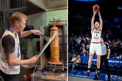 Με το χρυσό μετάλλιο στο στήθος ο Νιλς Γκιφάι φτιάχνει σουβλάκια (vid)