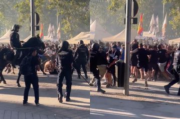 Χαμός έξω από το «Σαντιάγκο Μπερναμπέου»: Ξύλο και χρήση δακρυγόνων πριν το Ρεάλ Μαδρίτης - Μαρσέιγ (vid)