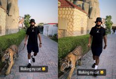 Παίκτης που απασχόλησε τον Ολυμπιακό κυκλοφορεί με τίγρη για κατοικίδιο