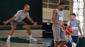 Ζεσταίνεται για το Ακρόπολις η πλήρης Εθνική, με τον Σπανούλη σε ρόλο... αμυντικού (vids, pics)