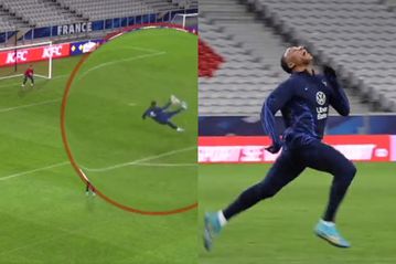 Ο Εμπαπέ σκόραρε με ψαλιδάκι στην προπόνηση και πανηγύρισε έξαλλα μπροστά σε άδειες κερκίδες (vid)